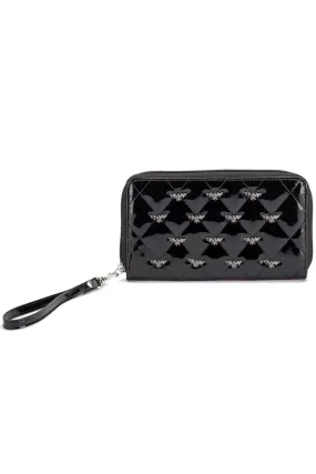 Black Studded Bats Wallet