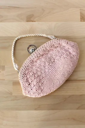 1930s NRA Blush Crochet Purse