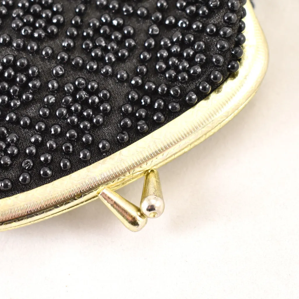 1950s Black Candy Dot Vintage Purse