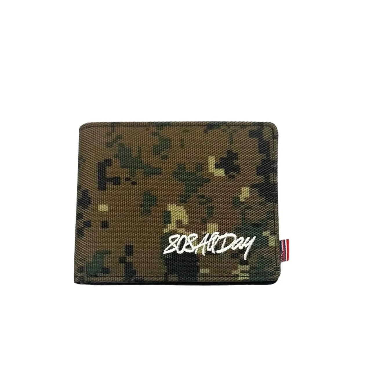 808ALLDAY Digi Camo Canvas Wallet w/Pebbled Leather Inside