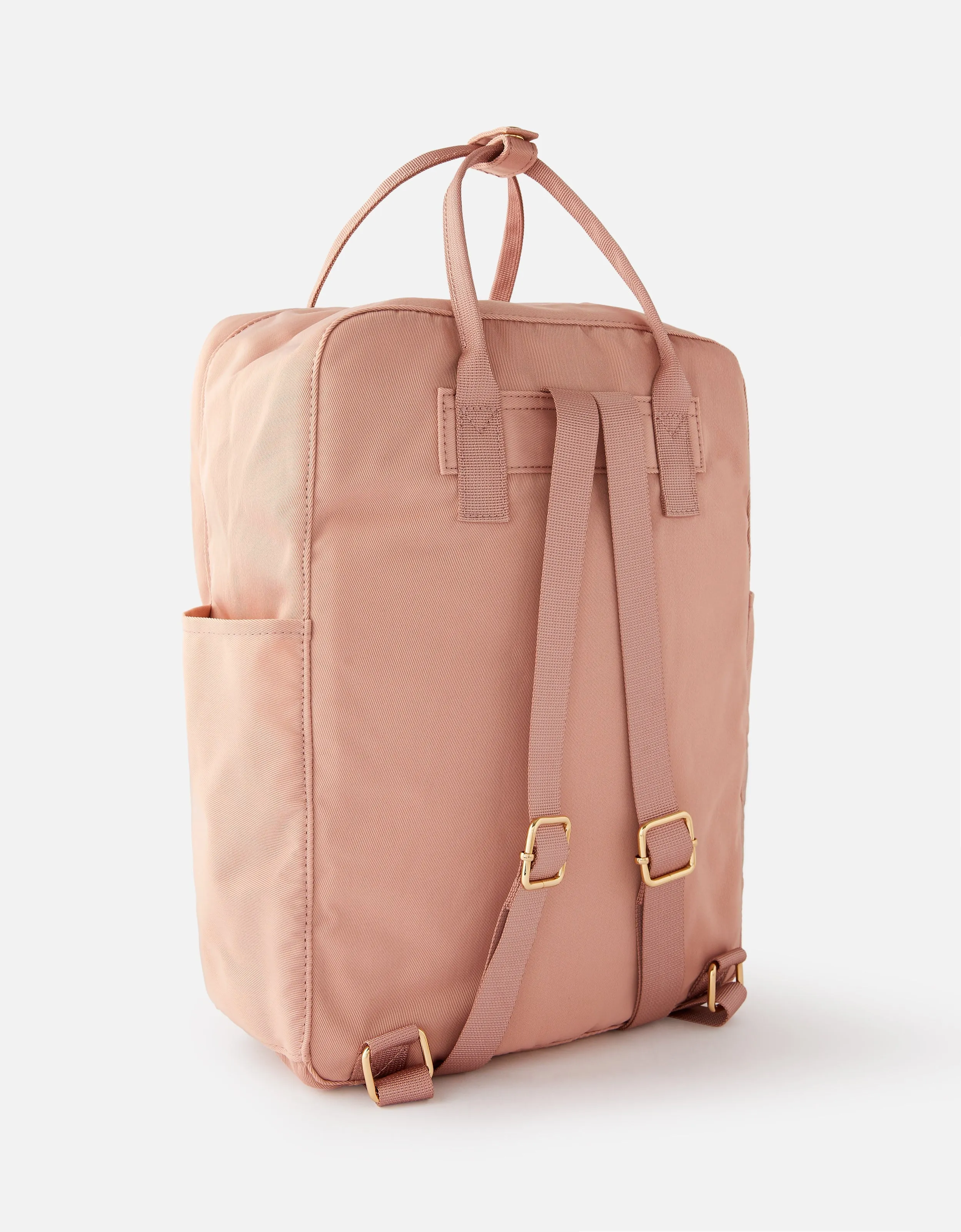 Accessorize London Frida Canvas Salmon Pink Backpack