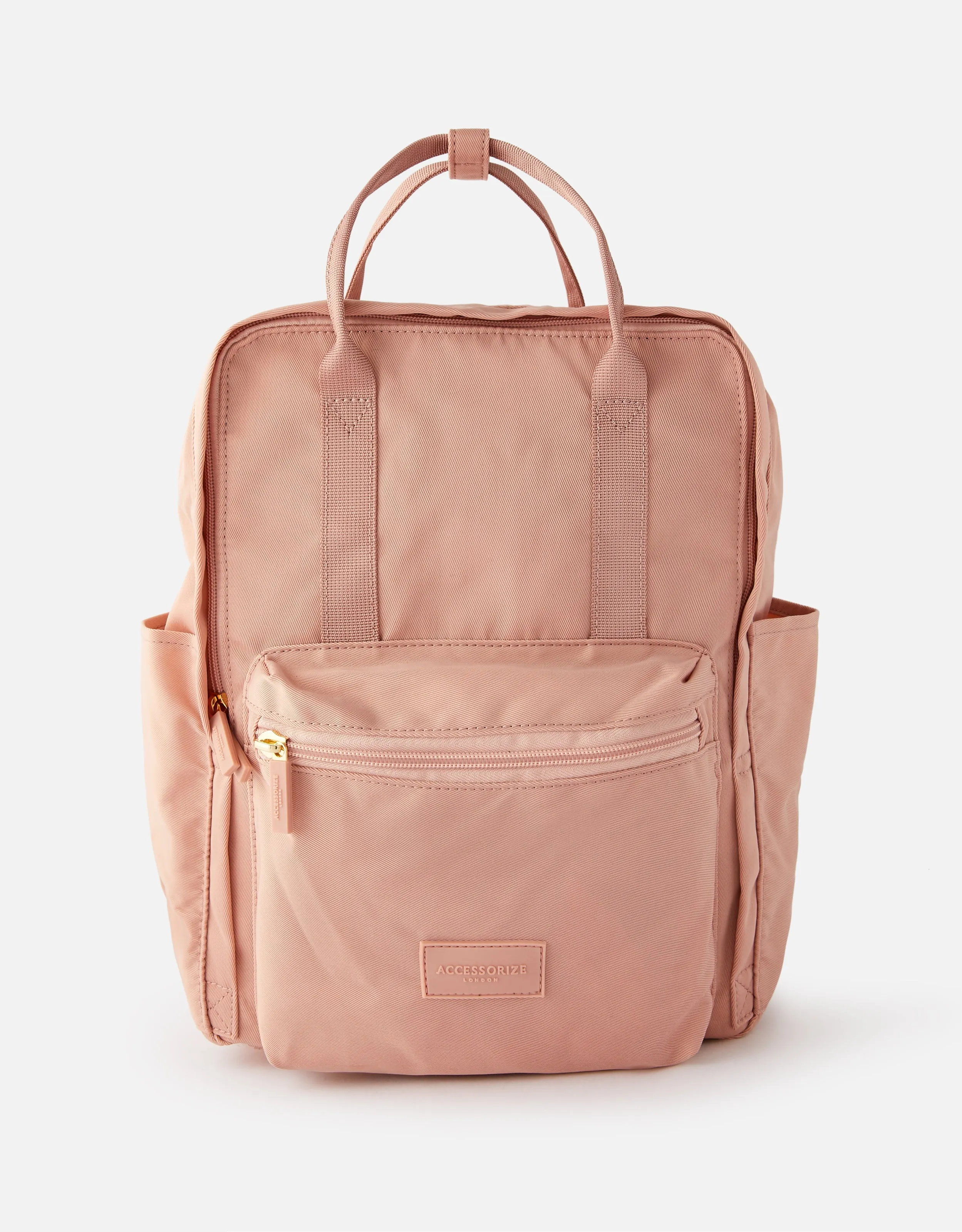 Accessorize London Frida Canvas Salmon Pink Backpack