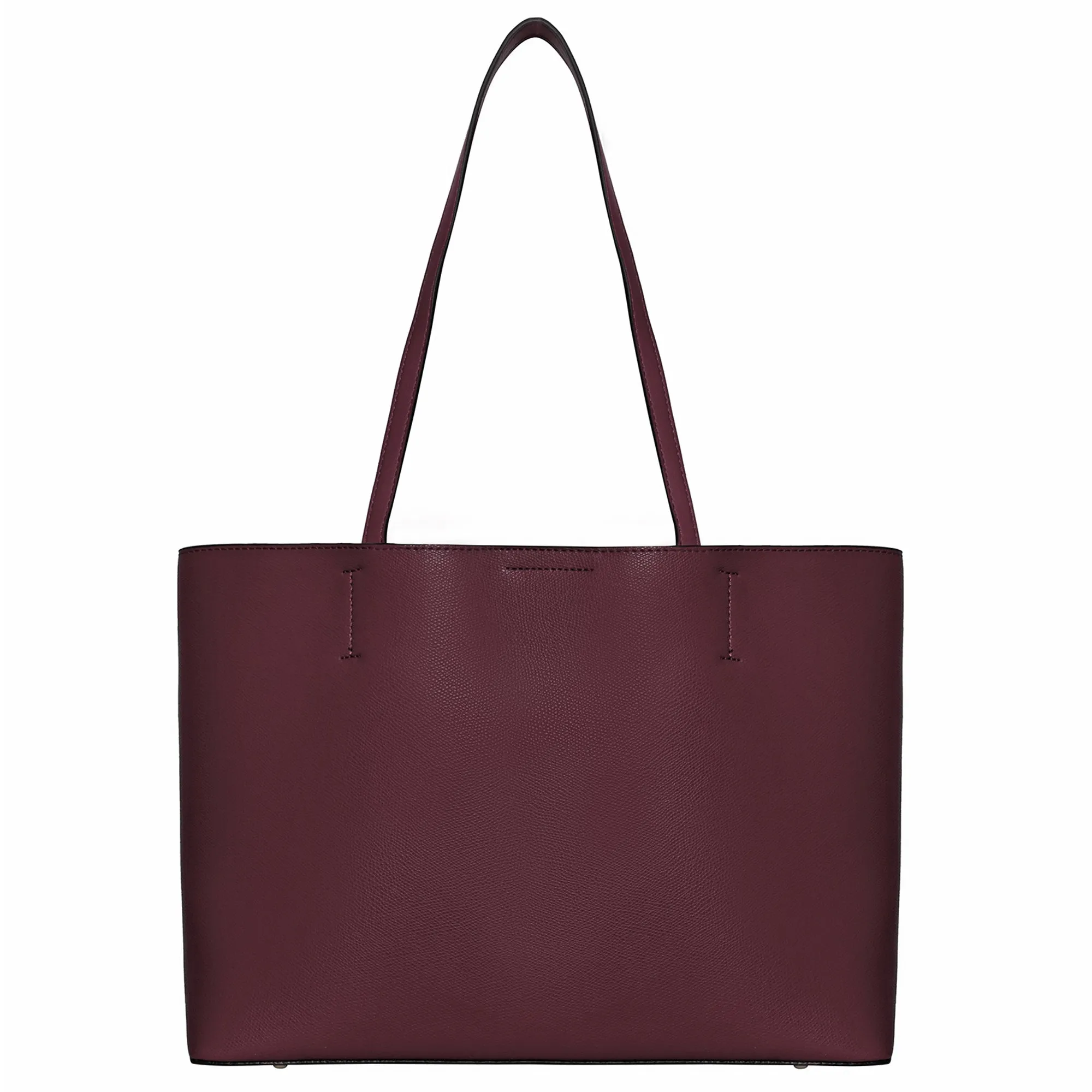 Accessorize London Women's Faux Leather Maroon Leo Tote Bag