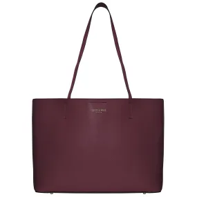 Accessorize London Women's Faux Leather Maroon Leo Tote Bag