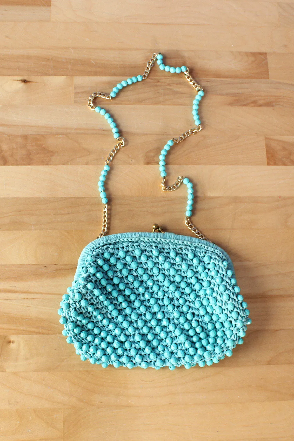 Aegean Blue Beaded Purse