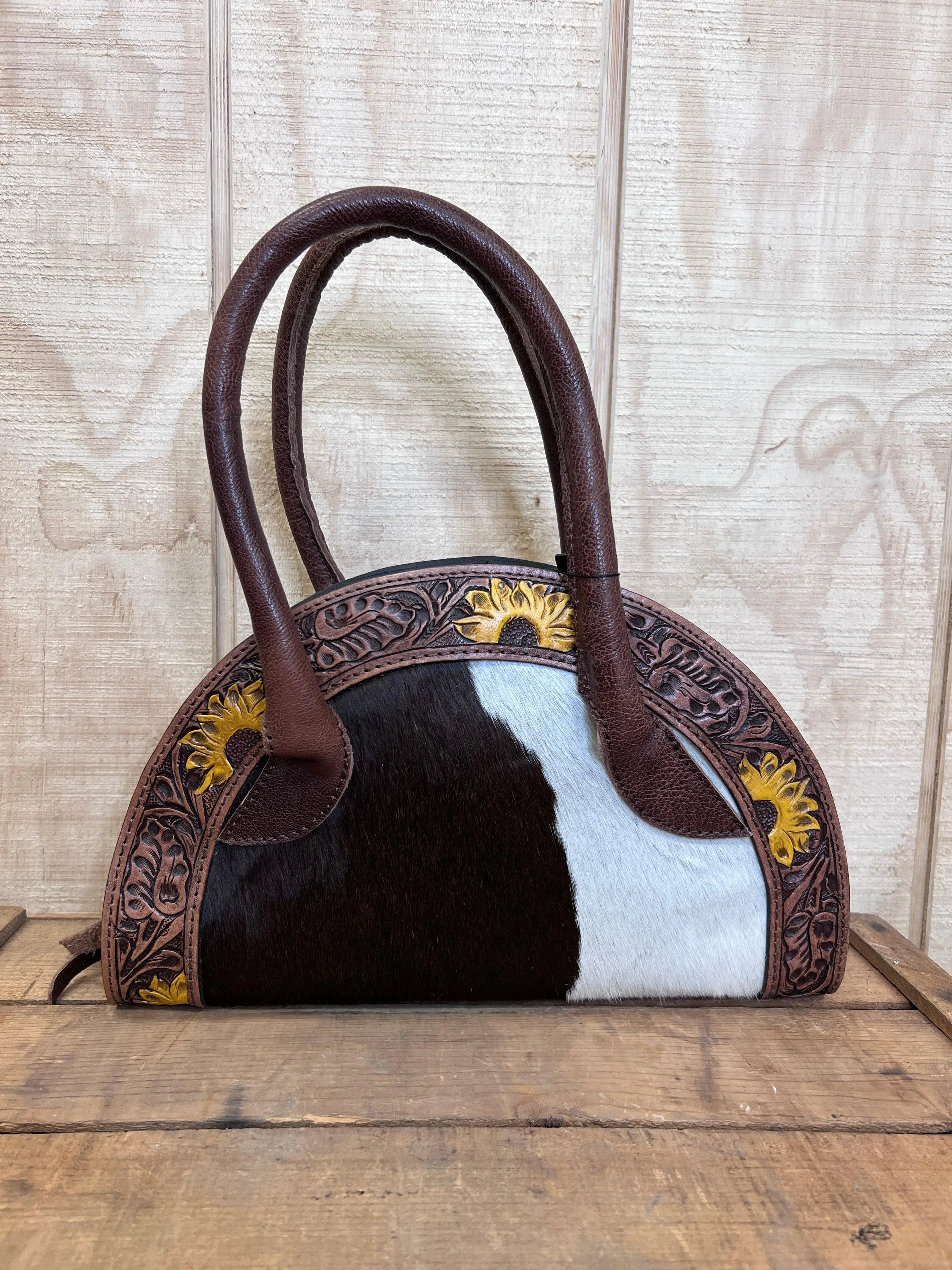 American Darling Half Moon Cowhide Purse ADBG517BRW