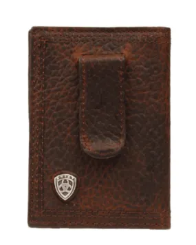 Ariat Men’s Brown Performance Work Money Clip Bifold Wallet A35124282