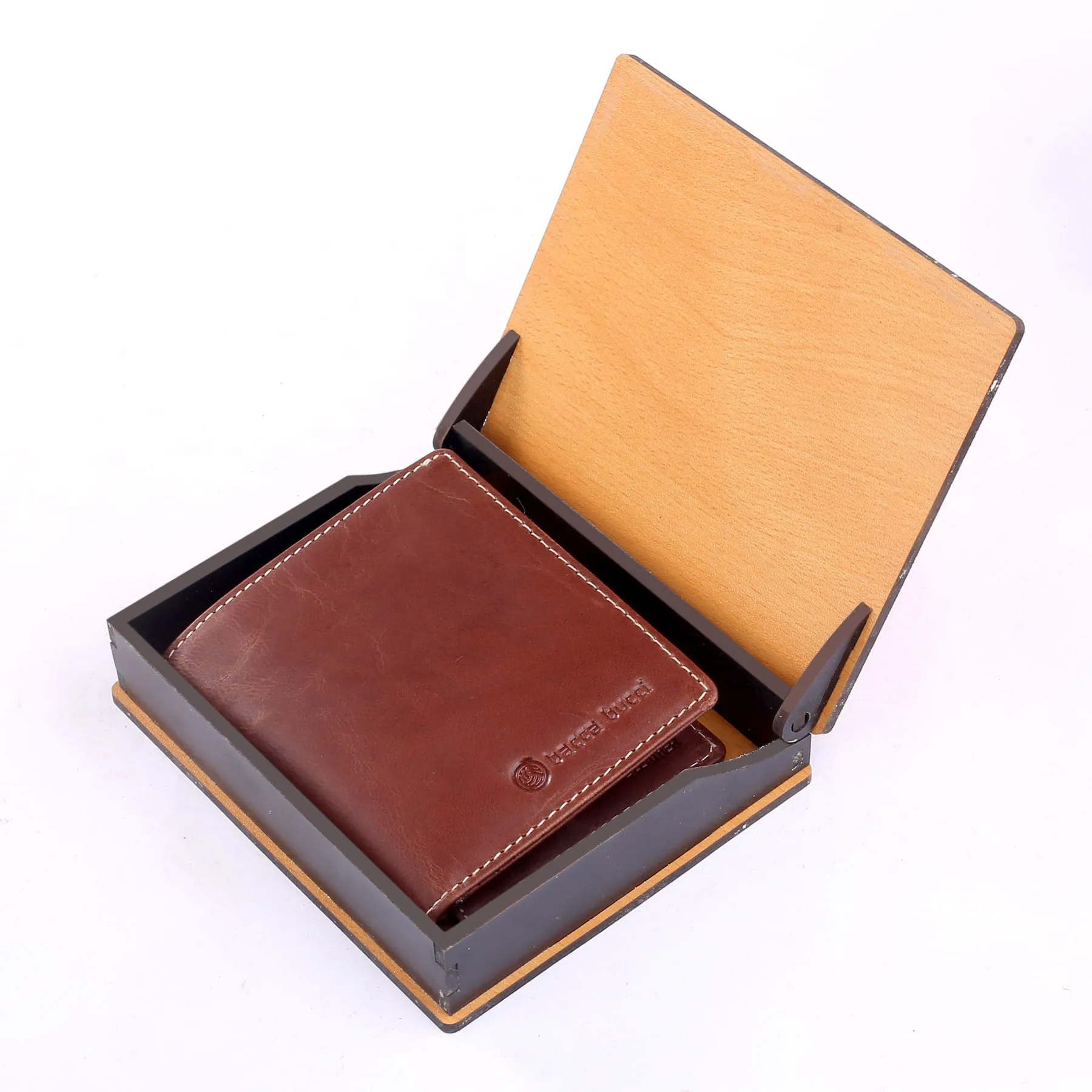 Bacca Bucci Genuine Leather Unisex Bi-Fold Credit Card Holder Wallet