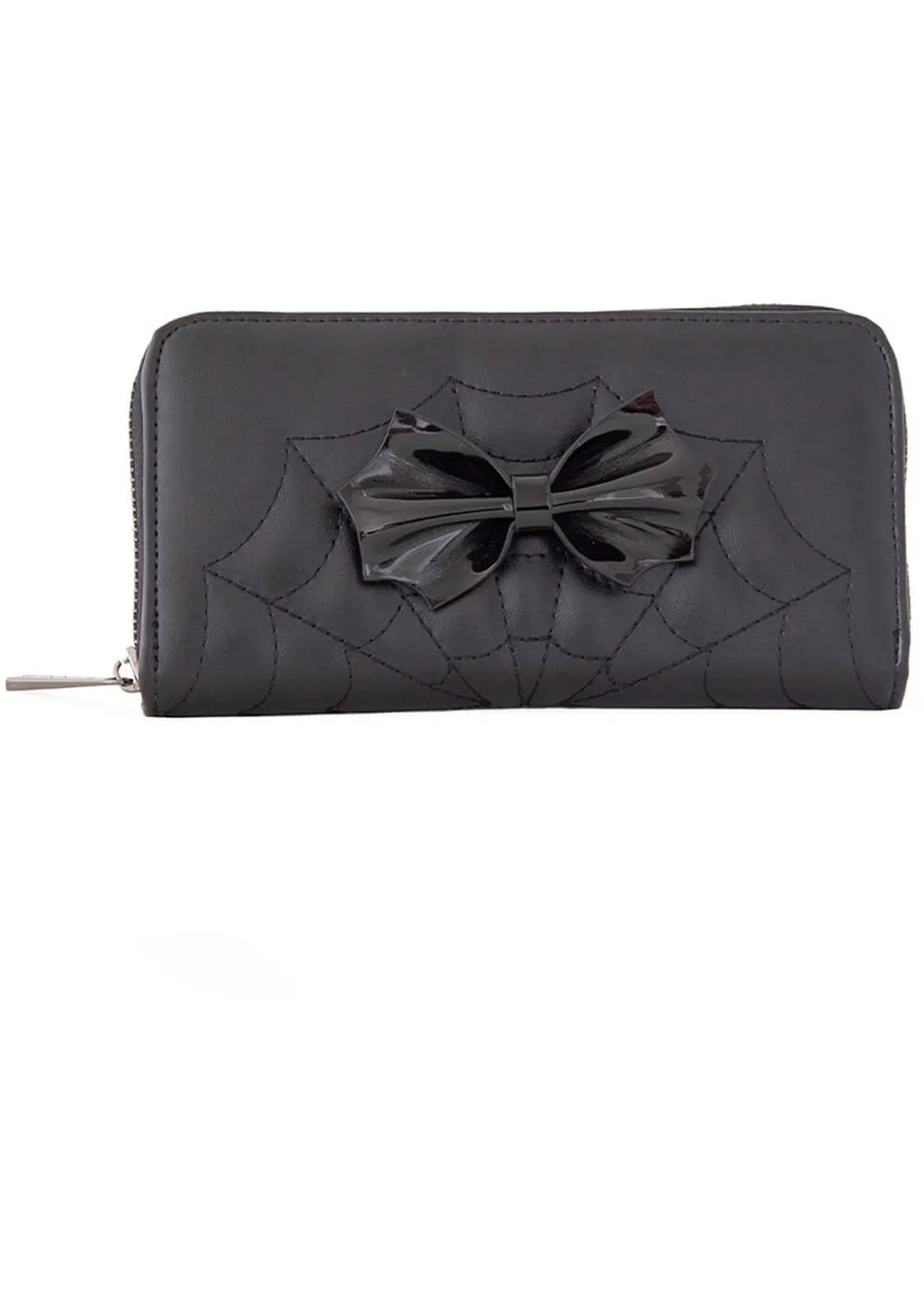 Banned Femme Fatale Spiderweb Wallet Black