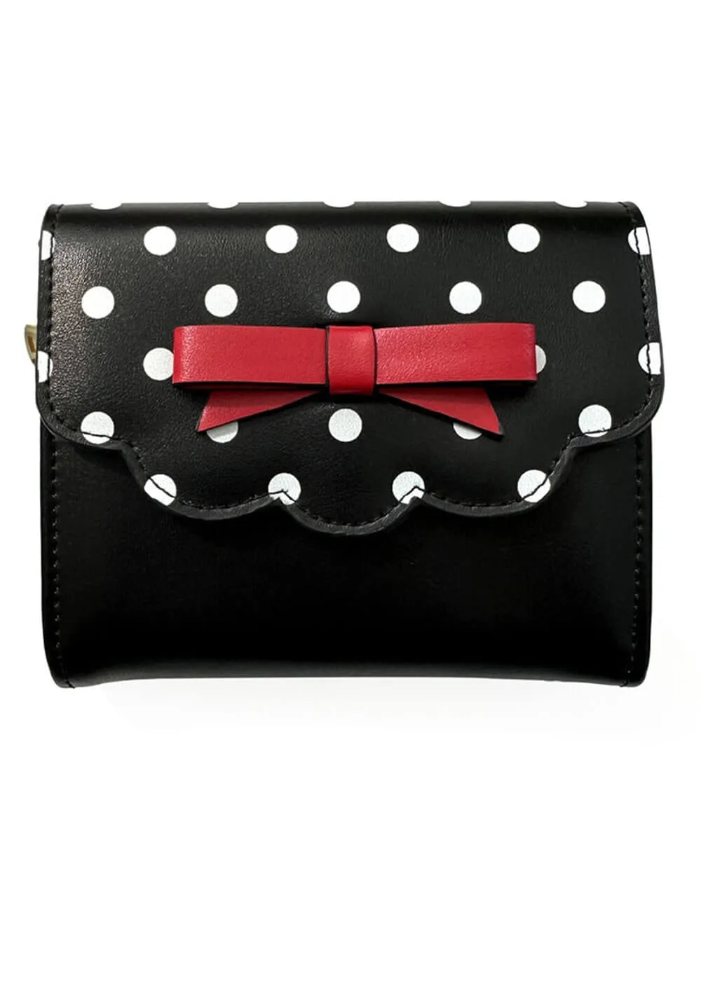 Banned Poppy Polka Wallet Black