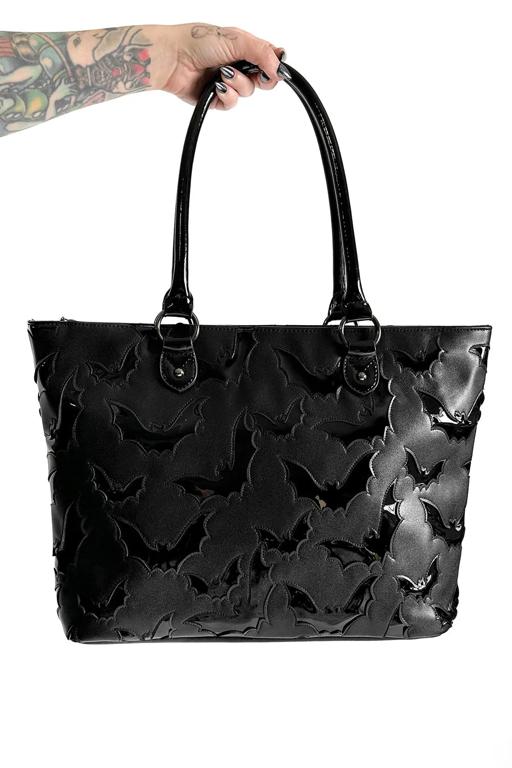 Bat Tote Bag [Black/Black]