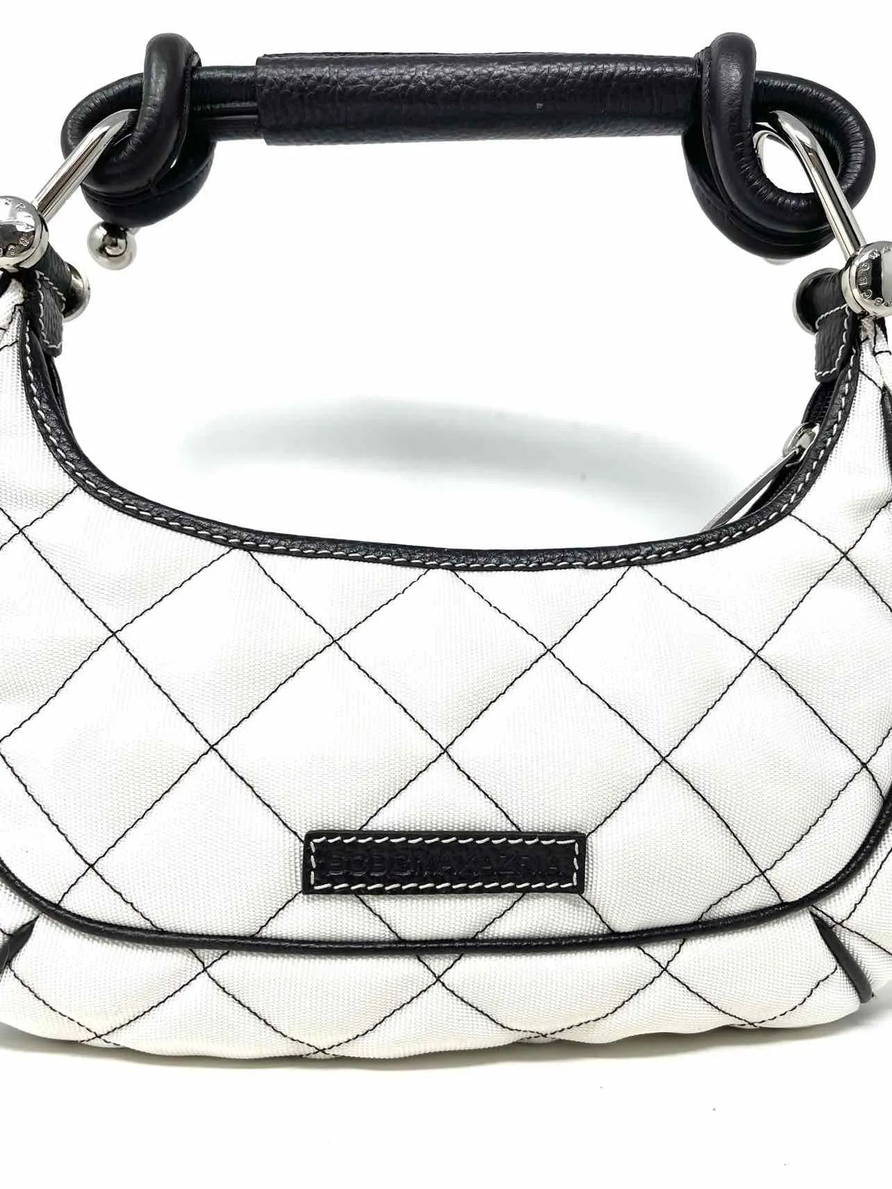 BCBGMaxazria White/Black Stitched Nylon NEW Purses Purse