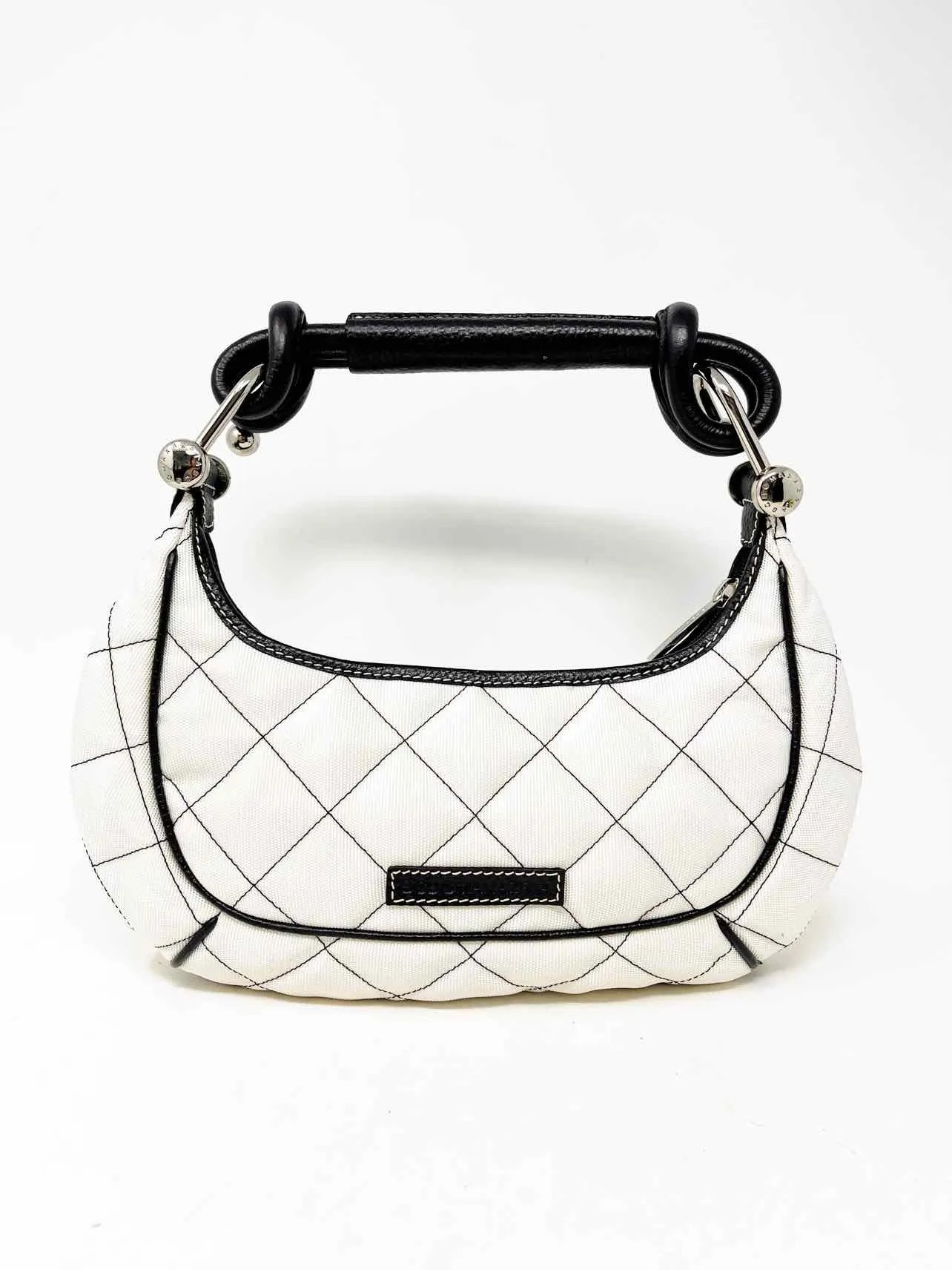 BCBGMaxazria White/Black Stitched Nylon NEW Purses Purse