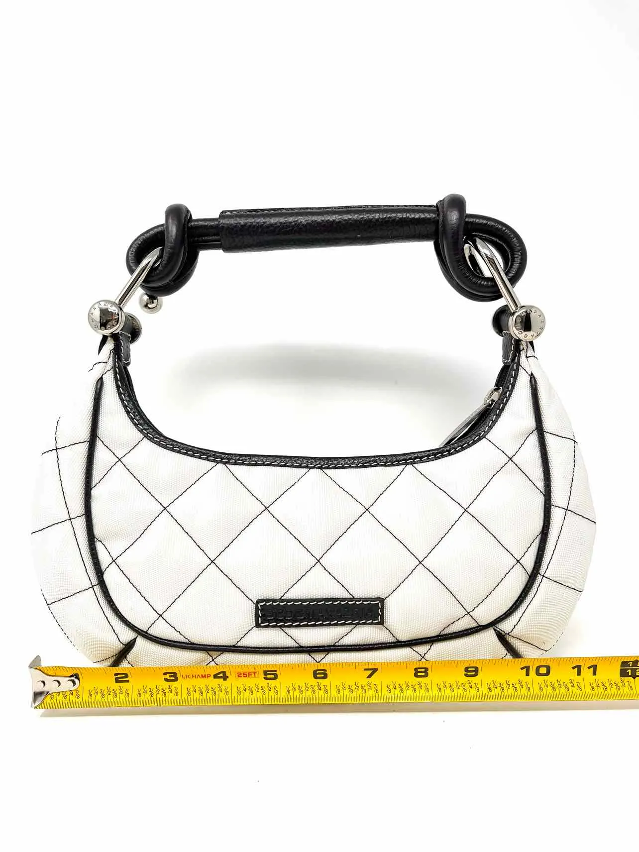 BCBGMaxazria White/Black Stitched Nylon NEW Purses Purse