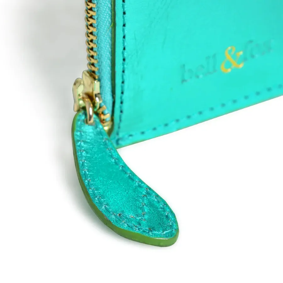 Bell & Fox Lia Credit Card Purse-Emerald Metallic