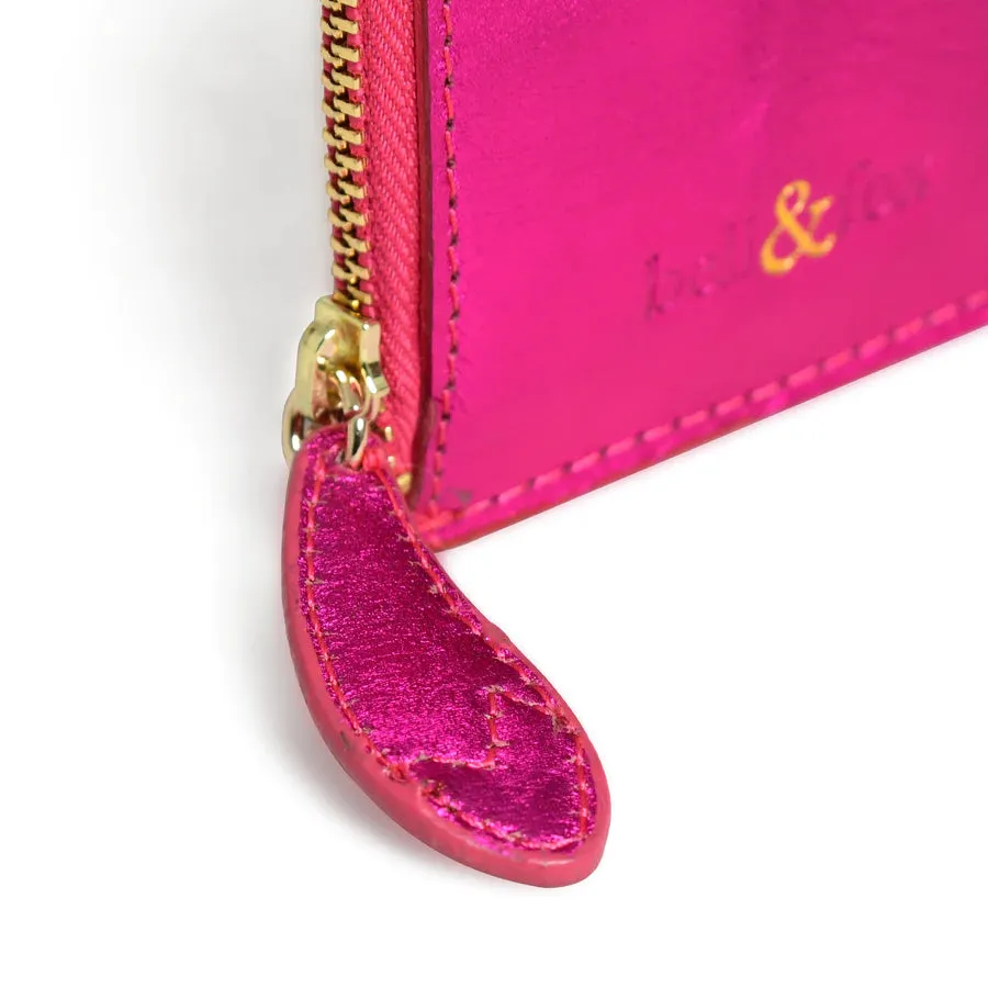 Bell & Fox Lia Credit Card Purse-Fuschia Metallic