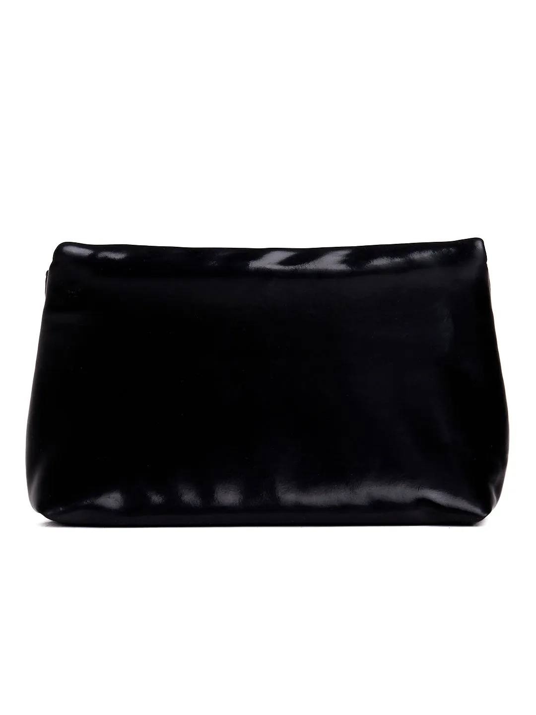 Berrylush Women Black Synthetic Leather Envelope Embellished Wallet