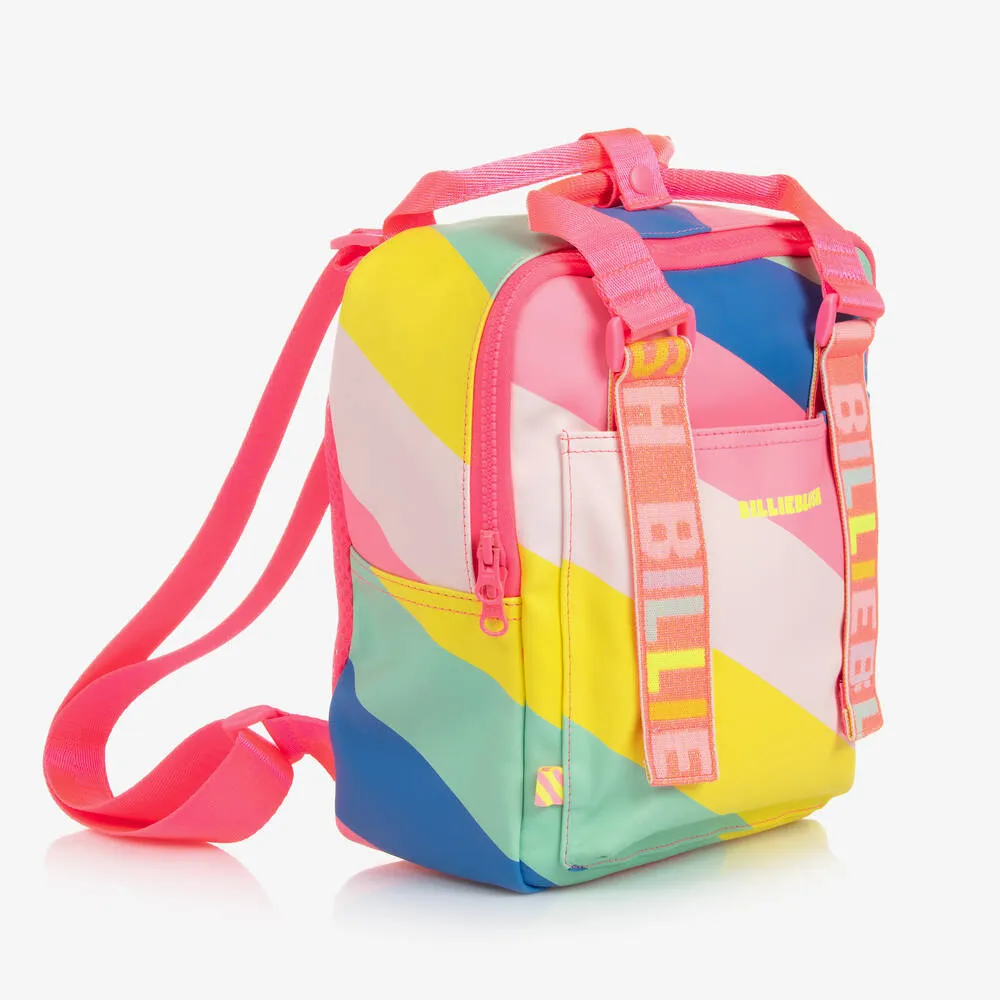 Billieblush Striped Rubber Coated Backpack with Multico Logo