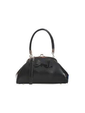 Black Bat Bow Kisslock Purse