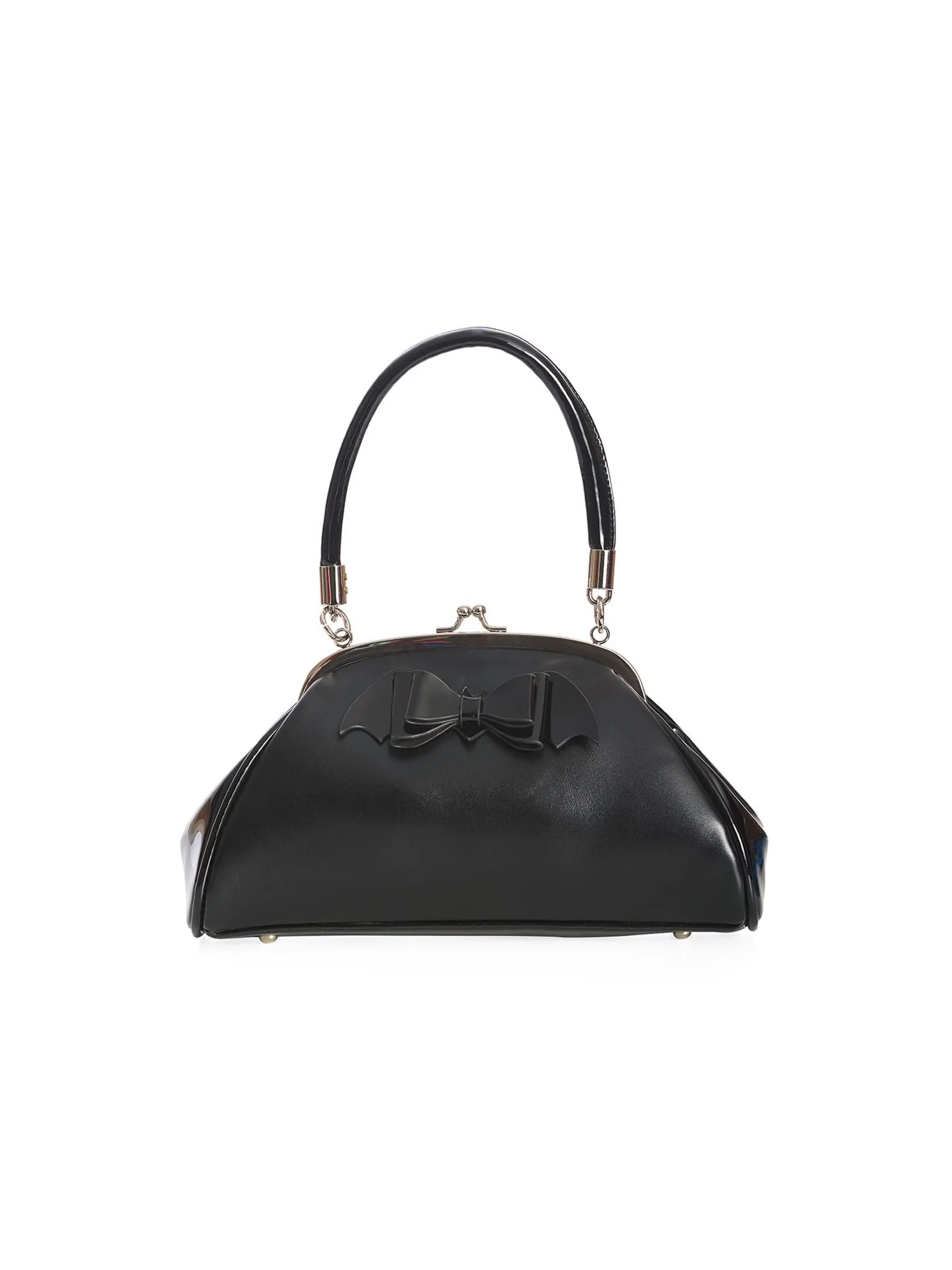 Black Bat Bow Kisslock Purse