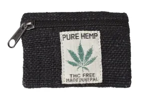 Black Hemp Coin Purse