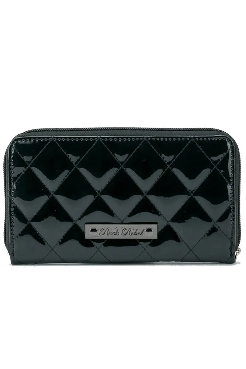 Black Studded Bats Wallet