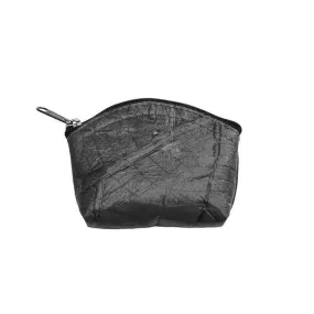 Black Vegan coin purse made of leaves by Tree Tribe