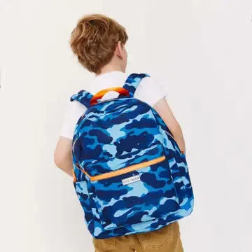 blue camo kids backpack