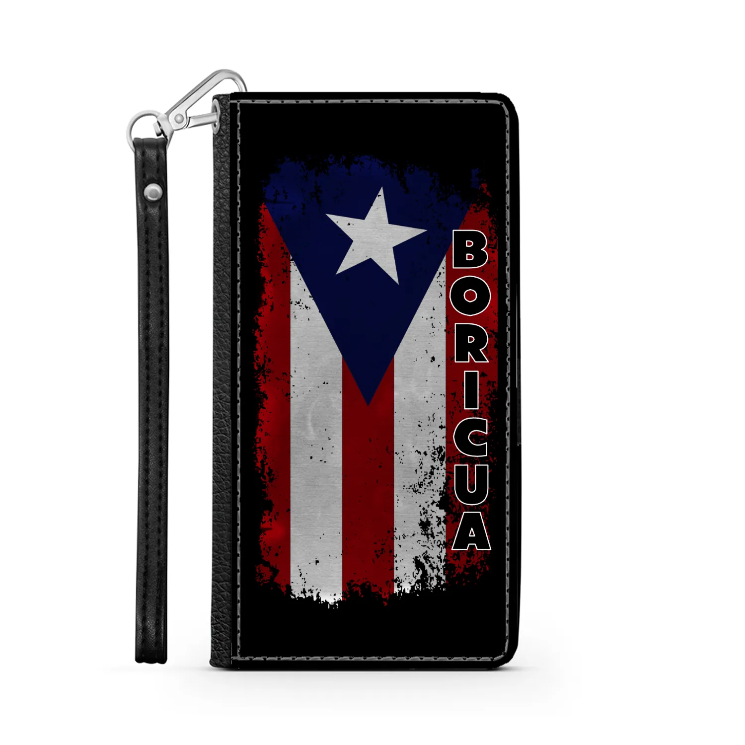 Boricua Distressed Flag Phone Wallet / Case