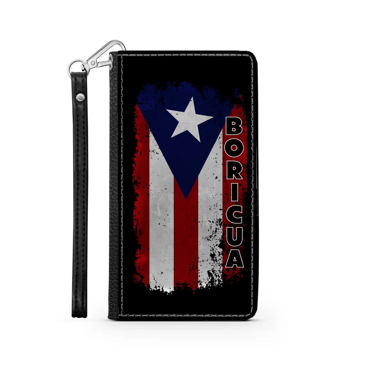 Boricua Distressed Flag Phone Wallet / Case