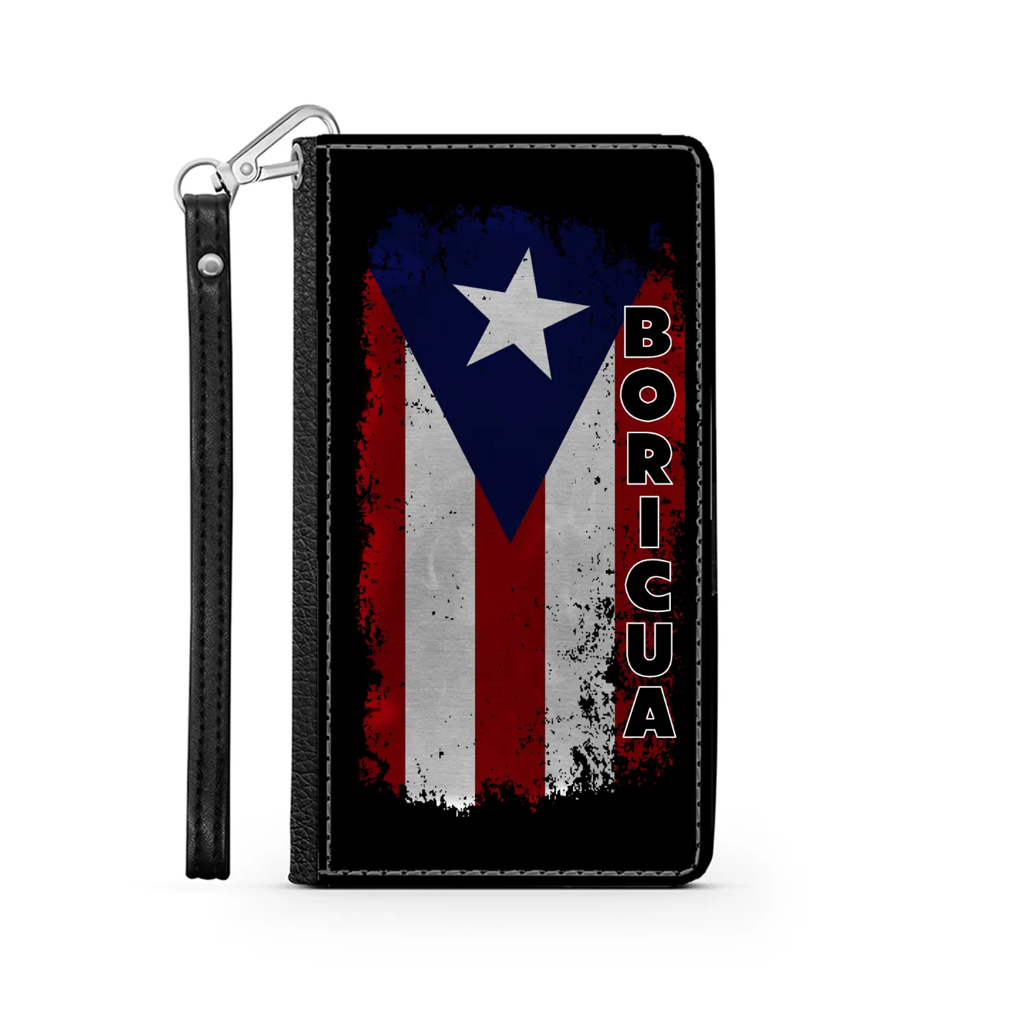 Boricua Distressed Flag Phone Wallet / Case