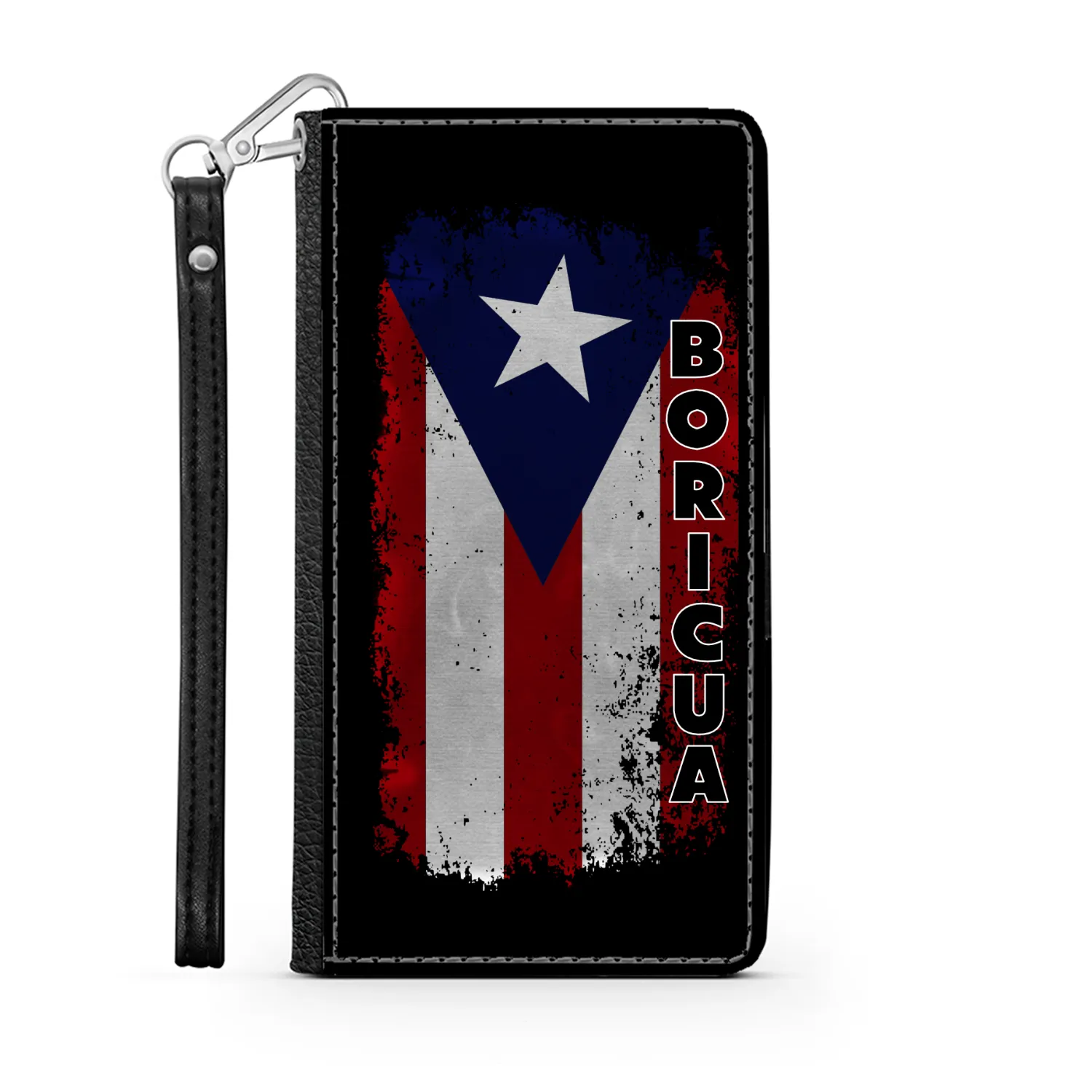 Boricua Distressed Flag Phone Wallet / Case