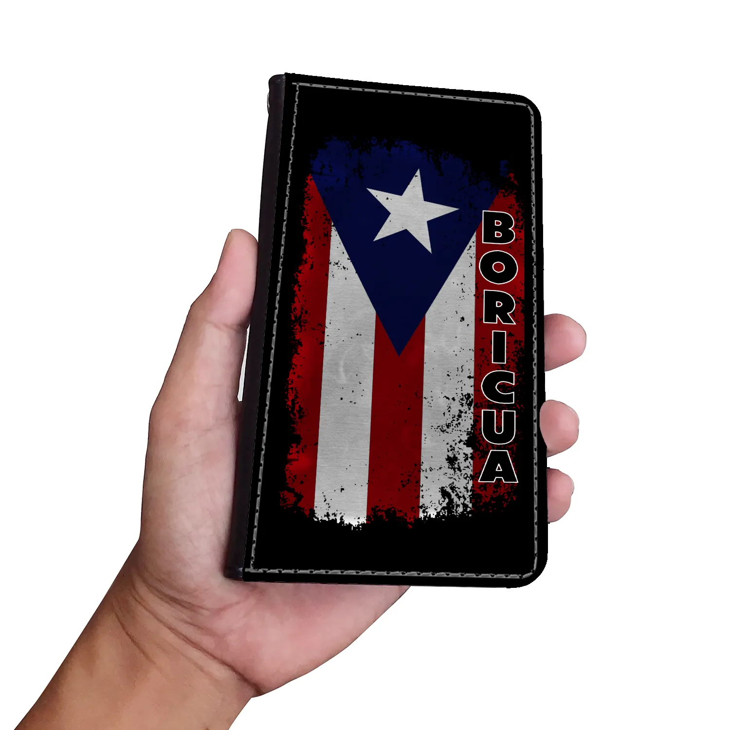 Boricua Distressed Flag Phone Wallet / Case