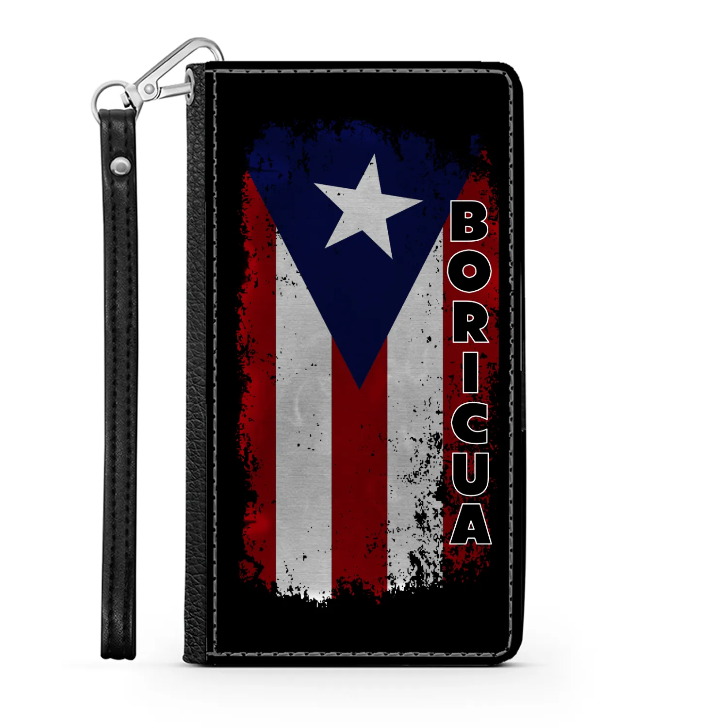 Boricua Distressed Flag Phone Wallet / Case