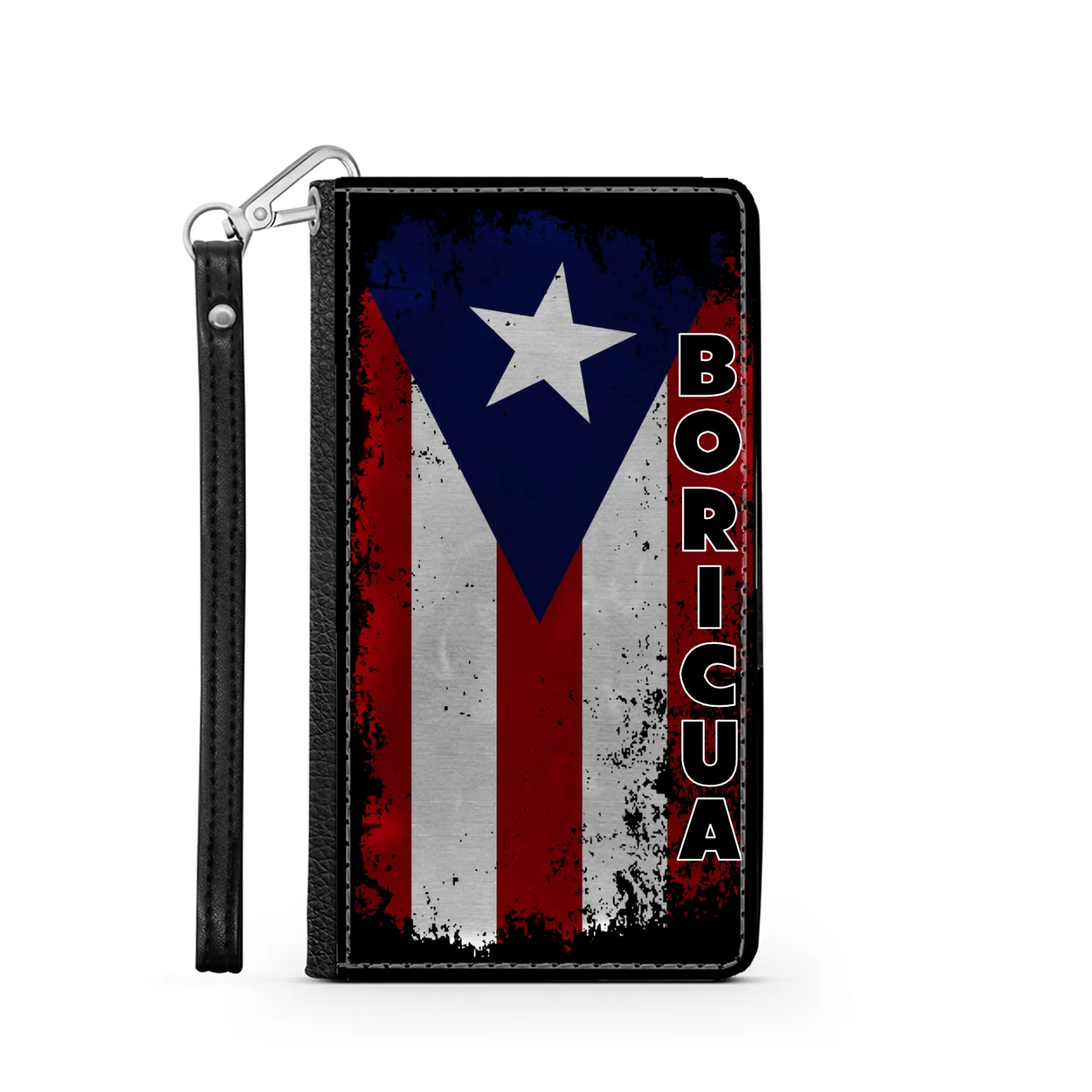 Boricua Distressed Flag Phone Wallet / Case