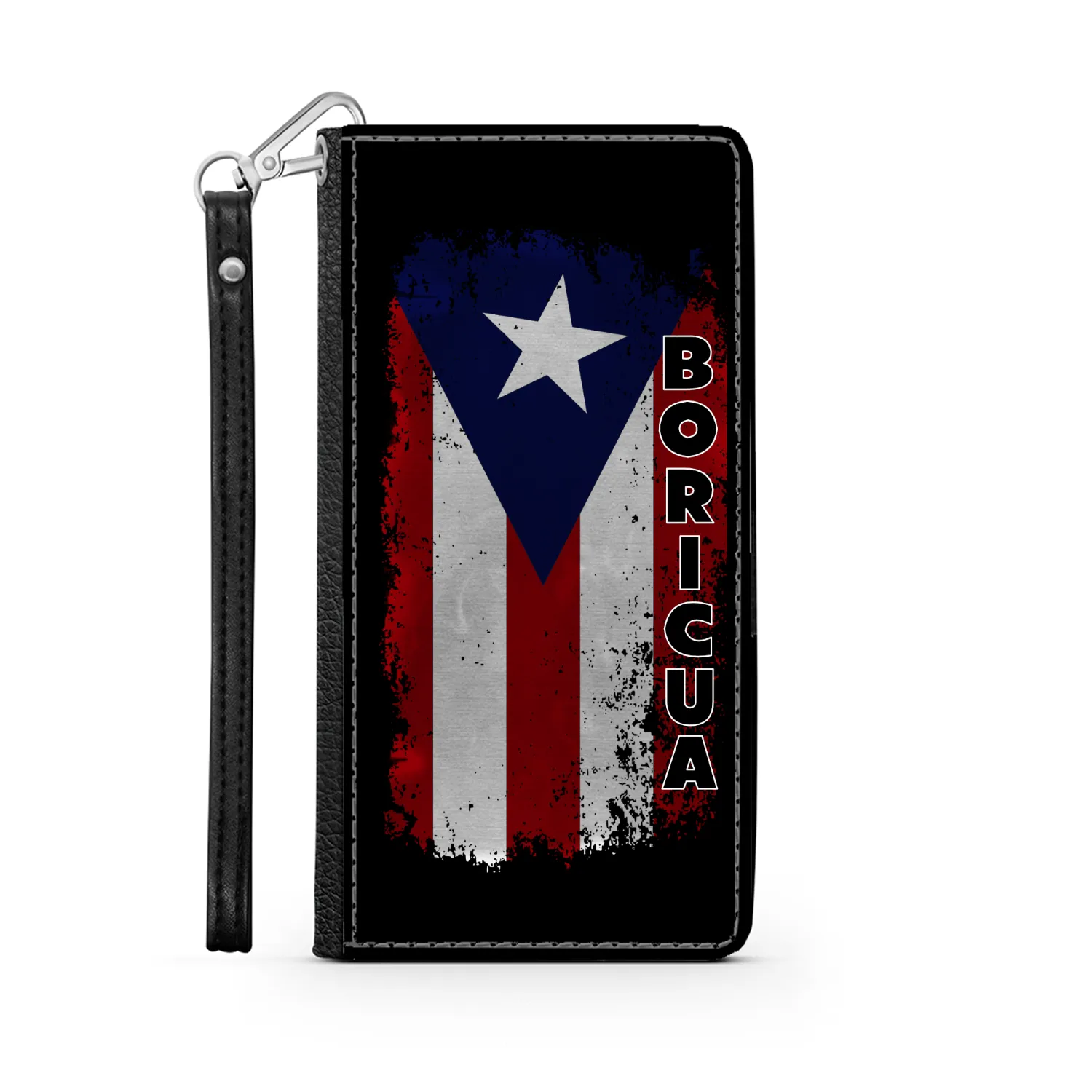 Boricua Distressed Flag Phone Wallet / Case