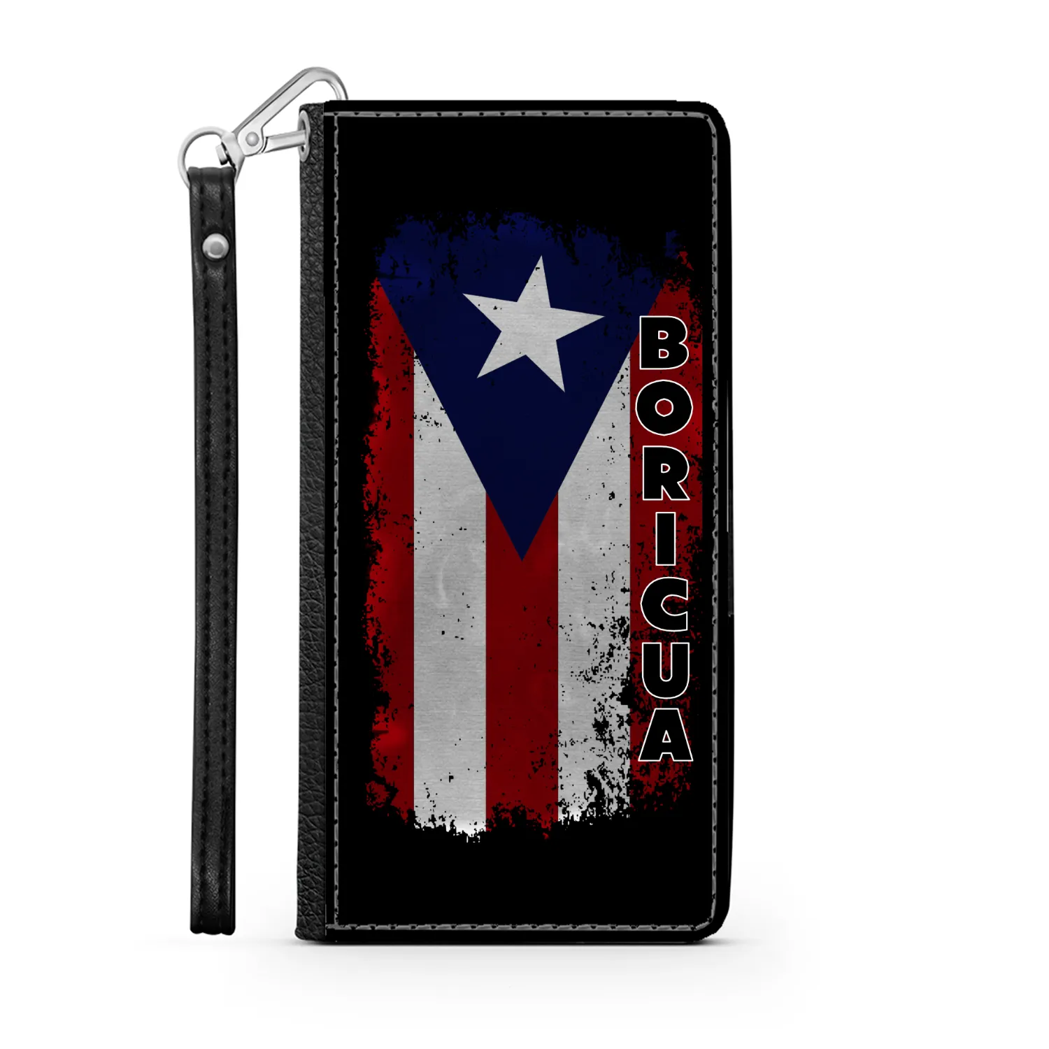 Boricua Distressed Flag Phone Wallet / Case