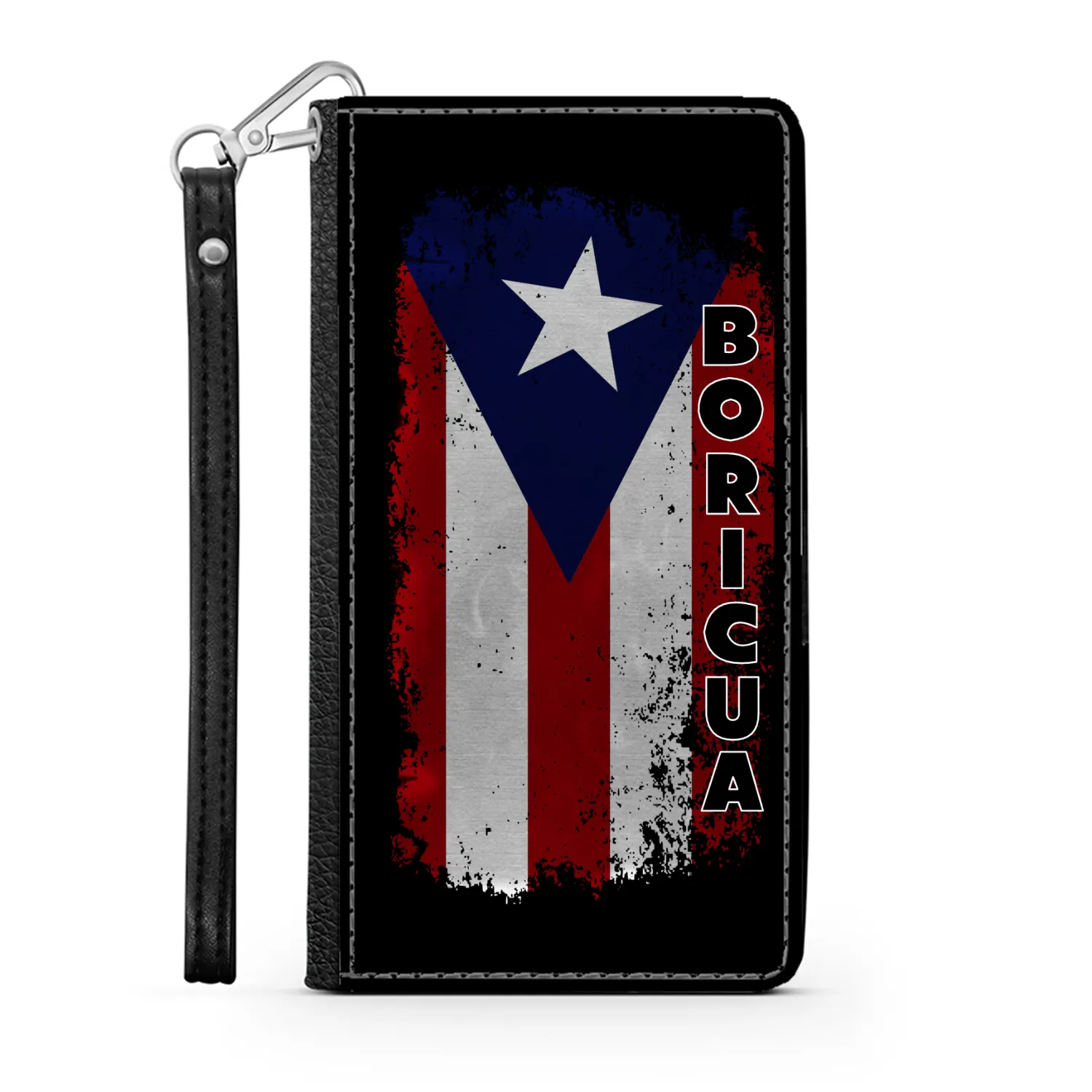 Boricua Distressed Flag Phone Wallet / Case