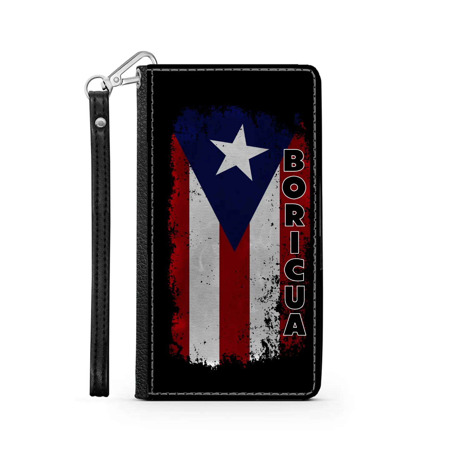 Boricua Distressed Flag Phone Wallet / Case