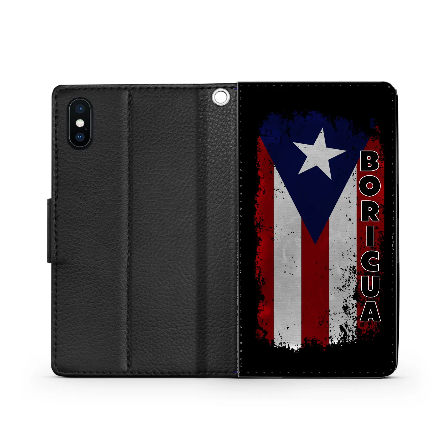 Boricua Distressed Flag Phone Wallet / Case