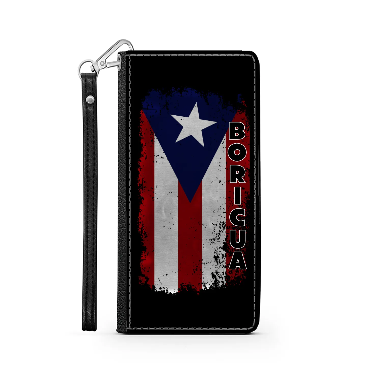 Boricua Distressed Flag Phone Wallet / Case