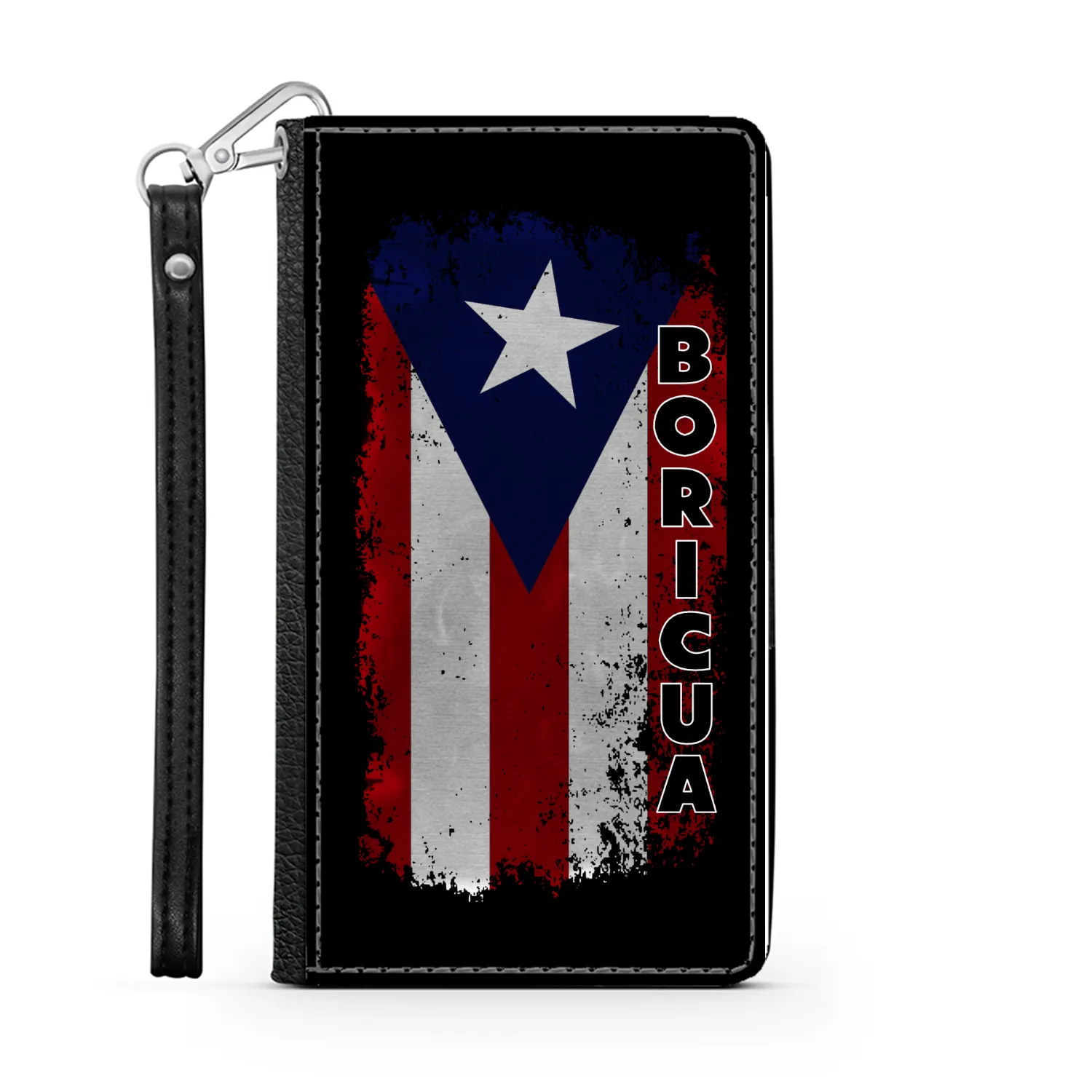 Boricua Distressed Flag Phone Wallet / Case