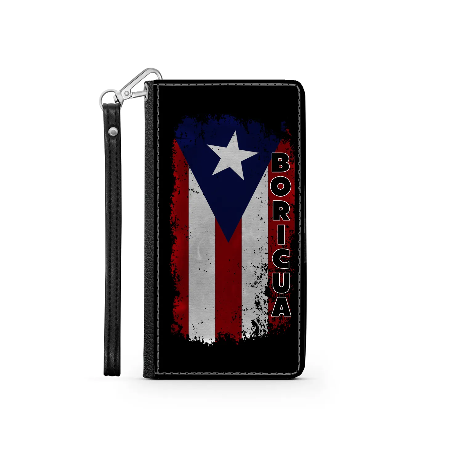 Boricua Distressed Flag Phone Wallet / Case