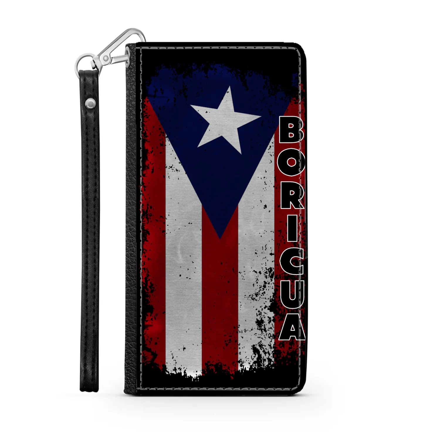 Boricua Distressed Flag Phone Wallet / Case