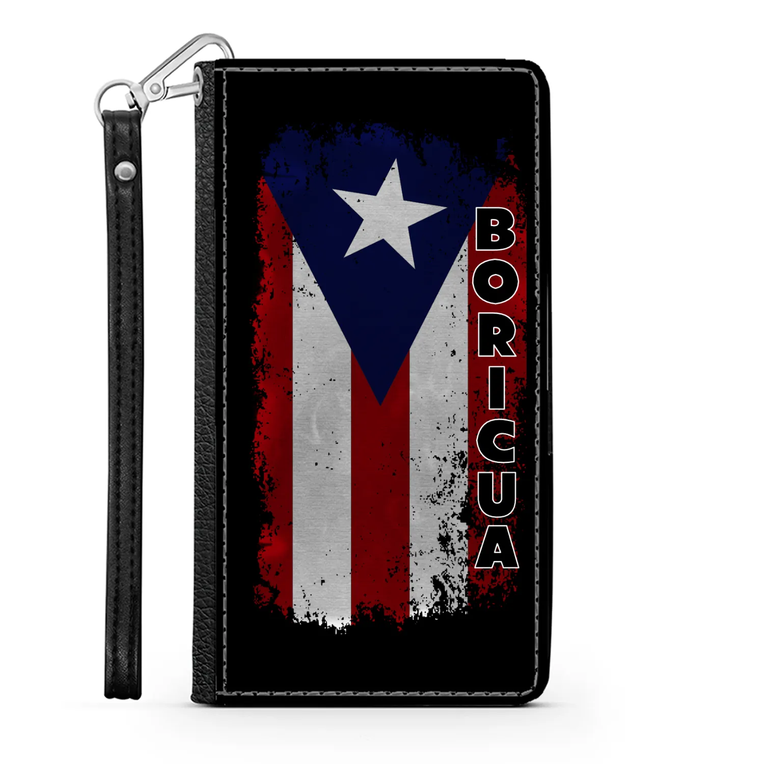 Boricua Distressed Flag Phone Wallet / Case