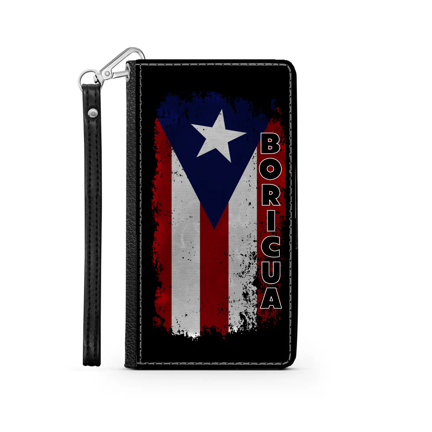 Boricua Distressed Flag Phone Wallet / Case