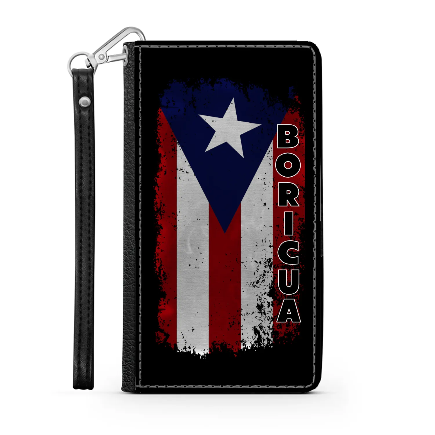 Boricua Distressed Flag Phone Wallet / Case