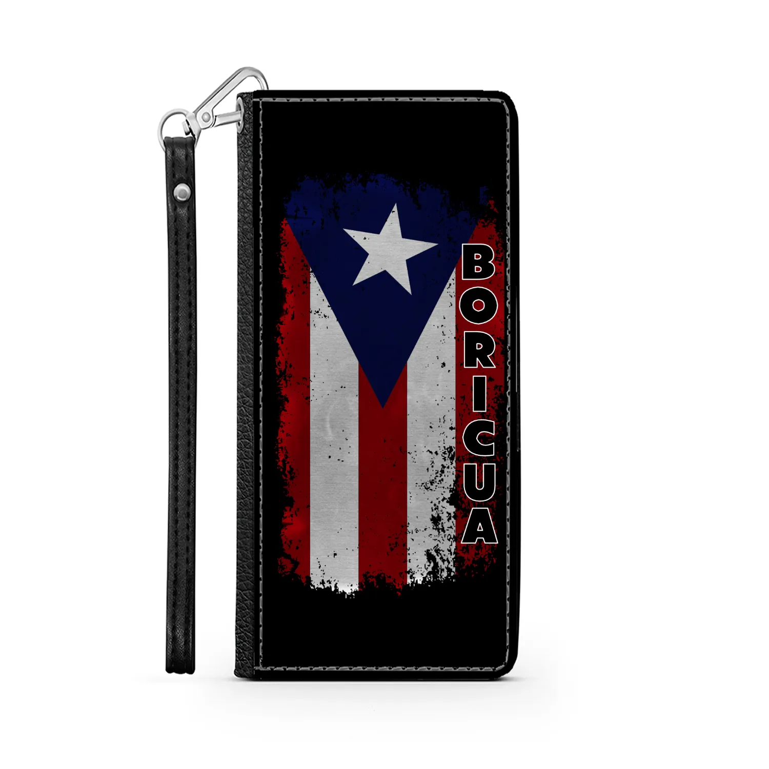 Boricua Distressed Flag Phone Wallet / Case