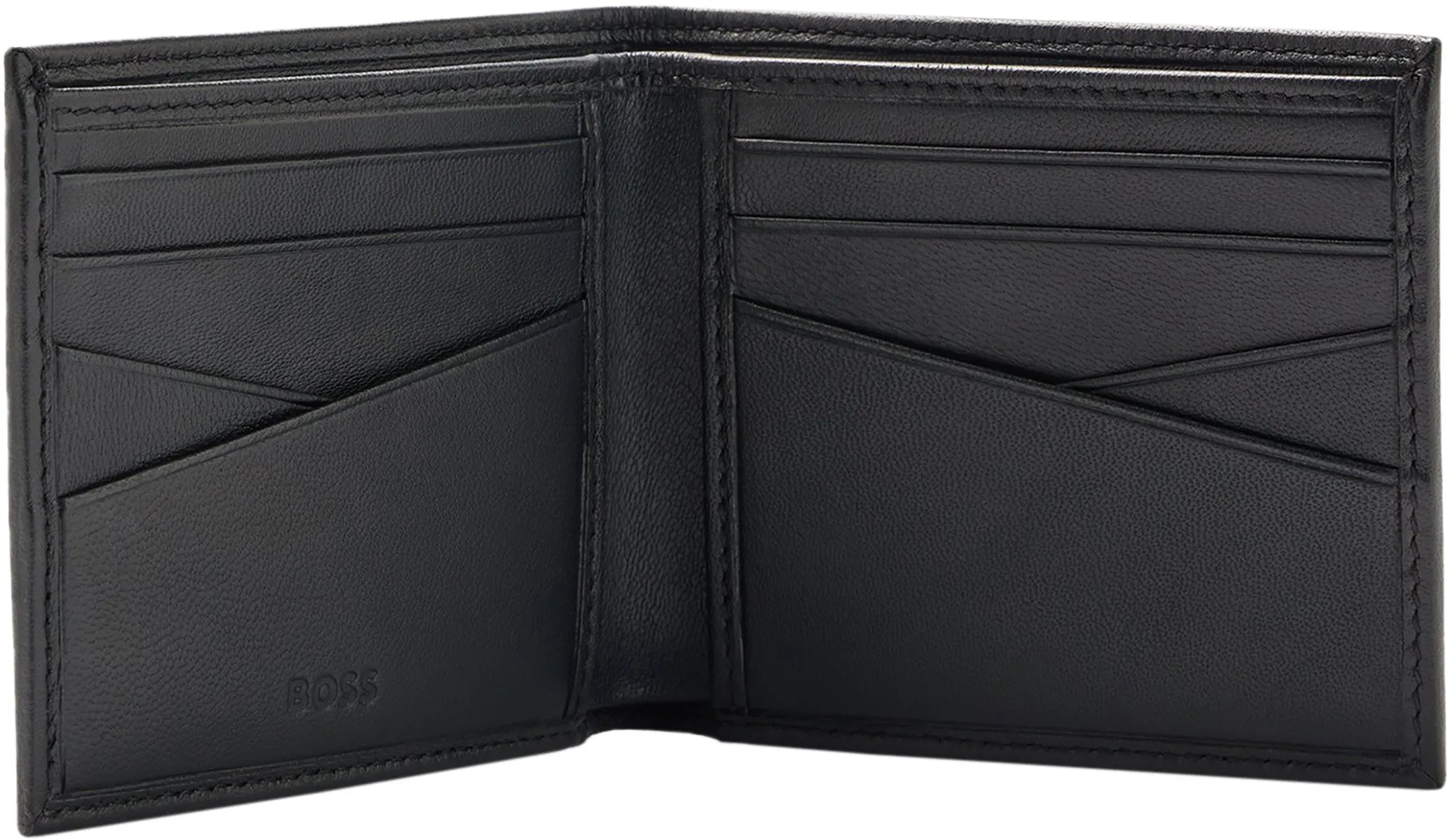 Boss Holiday Glb 8 Card & Note Wallet In Black