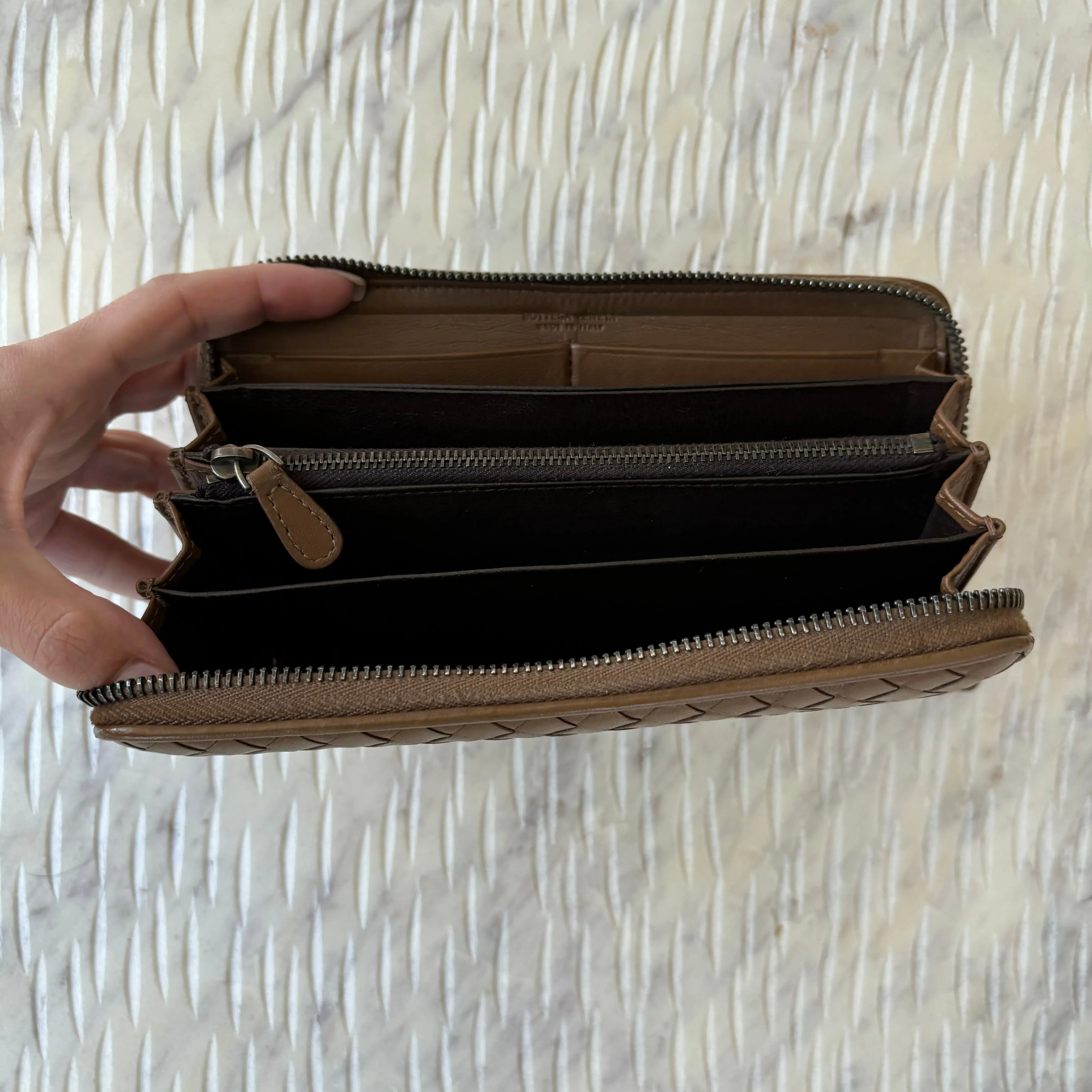 Bottega Veneta Continental Brown Lambskin Wallet